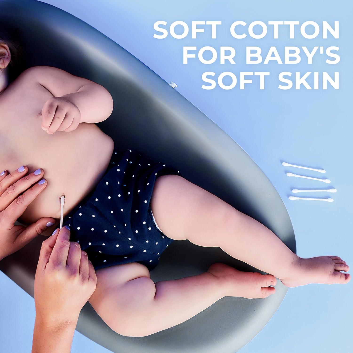 imageQTips Antimicrobial Swabs for Cleaning are Made with 100 Percent Cotton 300 Count Pack of 12