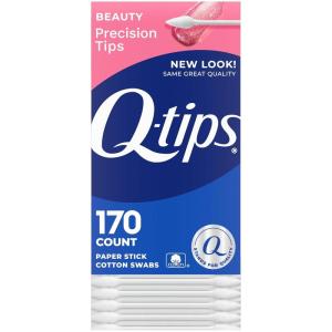 Q-Tips Cotton Swabs, Precision Tip, 170 Count(170 Count)