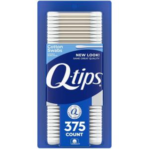 Q-tips Cotton Swabs For Hygiene and Beauty Care Original Cotton Swab Made With 100% Cotton 375 Count(375 Count)
